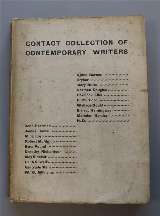 Contact ... Contact Collection of Contemporary Writers, one of 300, edited by Robert McAlmon, original